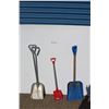 Image 1 : ** Small Aluminum Shovel & (2) Plastic Kids Shovels