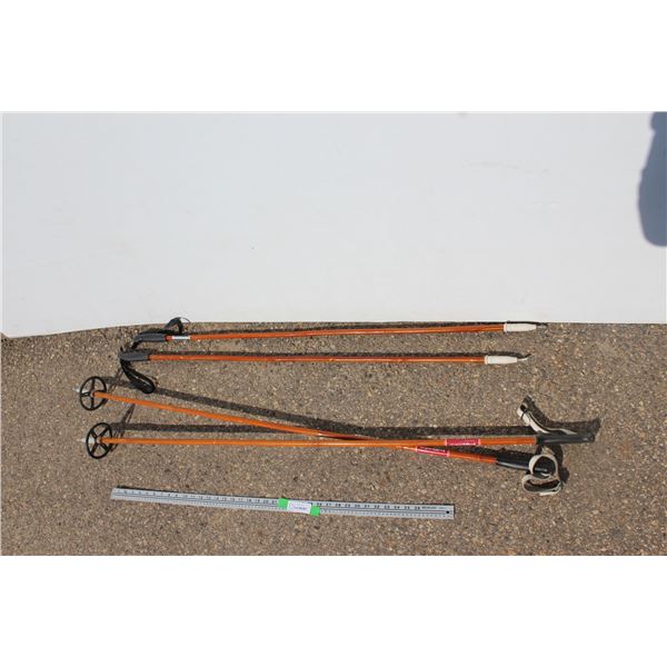 ** (2) Pairs Vintage Ski Poles - Nordic - Tryli