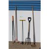 Image 1 : ** Garden Hoe, Garden Cultivator, Bent Potato Fork, Misc.