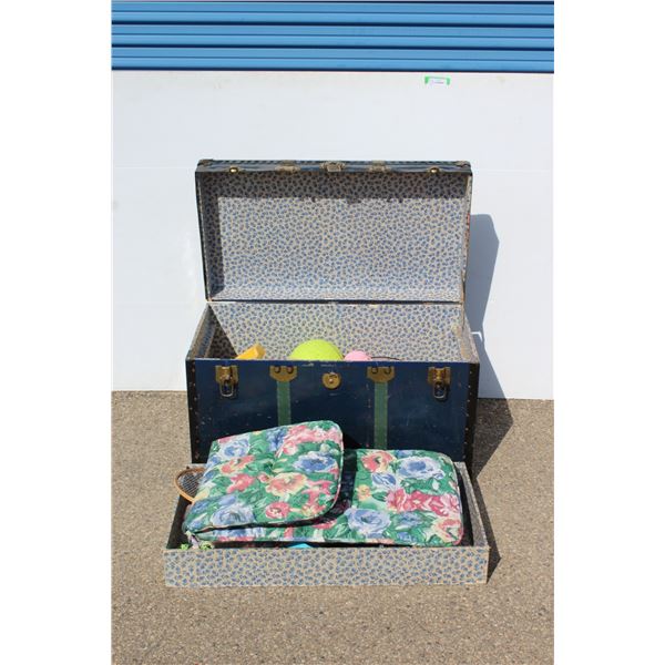 ** Metal Trunk w/ Insert and Kid's Toys - 3Ft x 20"