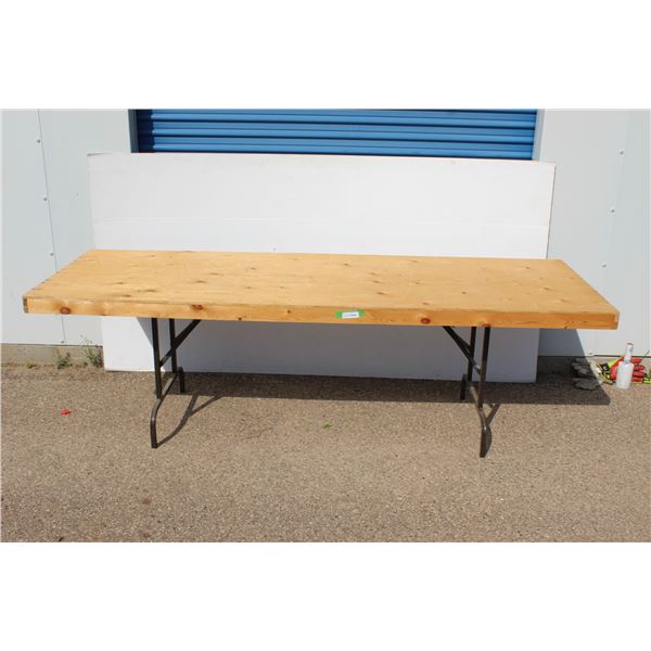** Wooden Folding Table - 8Ft x 32"