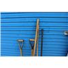 Image 3 : ** (2) Shovels, Ice Chipper, Garden Hoe, Pry bar