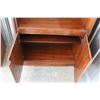 Image 2 : ** Three Glass Shelf & Two-Door Cabinet - 16" x 36" x 78"