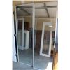Image 1 : ** Pair of Glass Sliding Doors on rollers - 78" x 25"
