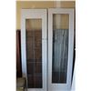 Image 1 : ** Pair of Lead Inlay Glass Doors - 78" x 25"