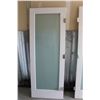 Image 4 : ** (2) Pair of Interior Frosted Glass Door Set (Measurement of Doors Together - 60.25" x 80" Tall (E