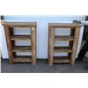 Image 1 : **(2) Wooden Decorative Shelf Units 32'' x 14'' x 47'' - Damaged