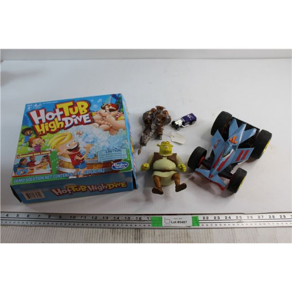 Hot Tub High Dive Game, Assorted Figures and Toy Cars
