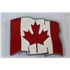 Image 2 : (2) Canadian Flag Belt Buckles