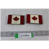 Image 1 : (2) Canadian Flag Belt Buckles