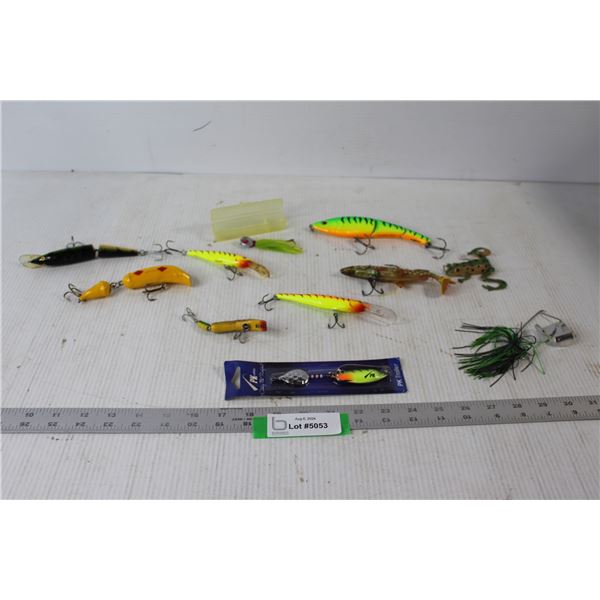 (11) Assorted Fishing Lures and Hooks