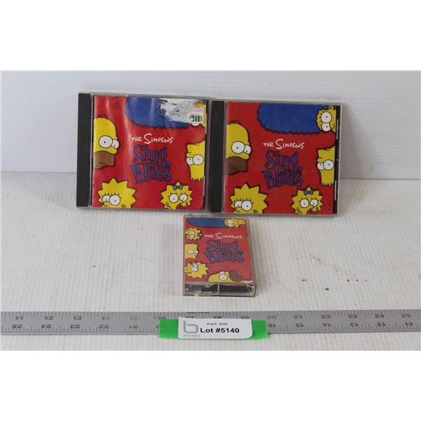 (2) Simpsons Sing The Blues CD's, Simpsons Sing The Blues Cassette
