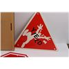 Image 4 : 12"x16" Wall Plaque, Slow Down Horse Crossing Sign & (3) Disney Street Signs