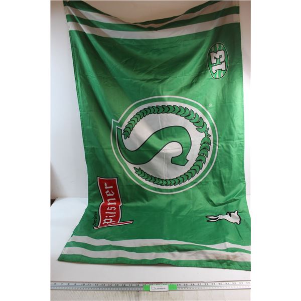 Saskatchewan Roughriders and Pilsner Flag 50''