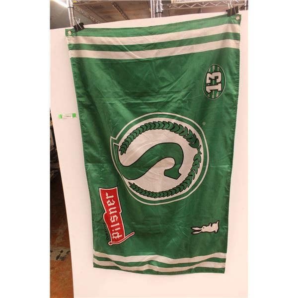 Saskatchewan Roughriders and Pilsner Flag 50''