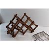 Image 2 : Grill Basket 8'' x 9'' and Wine Rack
