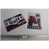 Image 1 : (2) Gulf and Farmall Signs 12'' x 8''