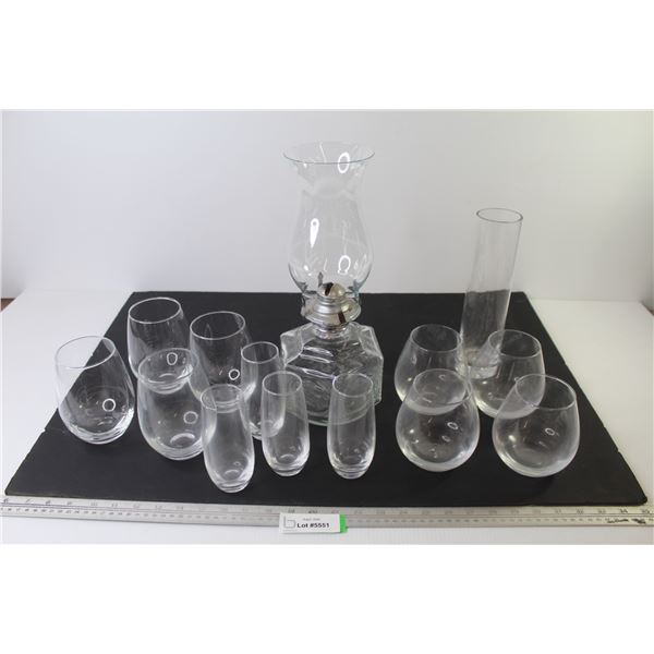 Glass Oil Lamp - Assorted Drinking Glasses