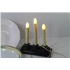 Image 2 : Vintage Electric Candles (working) - Ceramic Bowl - (3) Plastic Dishes