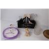 Image 5 : Asian Tea Pot - Doll Stands - Ornament - Shoe Love Stand - Plastic Clock - Glass Cowboy Shoe Cup