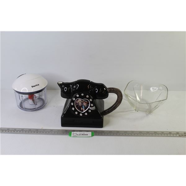 Starfrit Pull String Chopper - Lucy Friends Forever Tea Pot - Glass Bowl