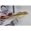 Image 4 : Assorted Kitchen Ware - Wooden Spoons - Knives - Misc. Items