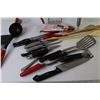 Image 5 : Assorted Kitchen Ware - Wooden Spoons - Knives - Misc. Items