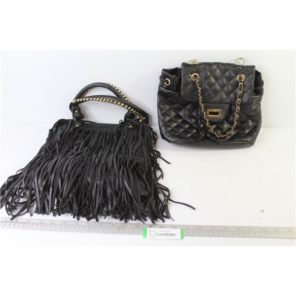 (2) Black Purses