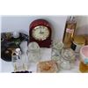 Image 4 : Teddy Bear - Clock - Assorted Perfumes - Costume Jewelry Misc. Items