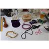Image 7 : Teddy Bear - Clock - Assorted Perfumes - Costume Jewelry Misc. Items