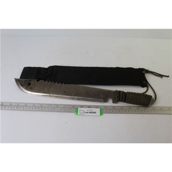 Bush Machete w/Sheath & Para Cord Handle