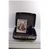 Image 1 : Vintage Airway Suitcase, 3-D Picture (11"x15") & Glass Vase