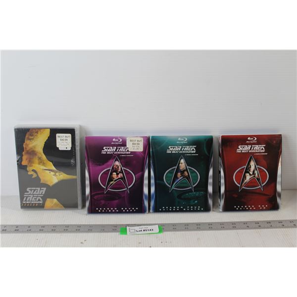 (4) Star Trek The Next Generation DVD's Blu-ray - Season One, Season Four, Season Seven