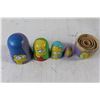 Image 5 : The Simpsons Melody Chups Still Sealed, (2) Simpsons Family Nesting Dolls, (2) Simpsons 32 Valentine