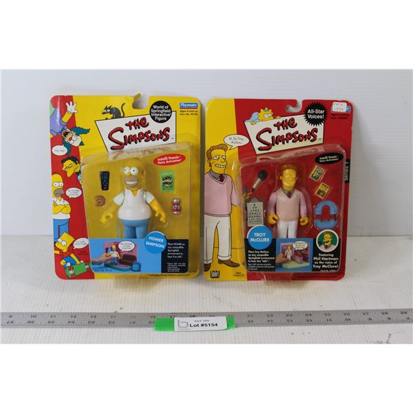 (2) Simpsons Interactive Figurines - Homer, Troy McClure