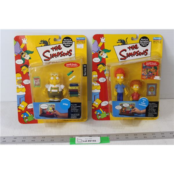 (2) Simpsons Interactive Figurines - Rod and Todd, Uter