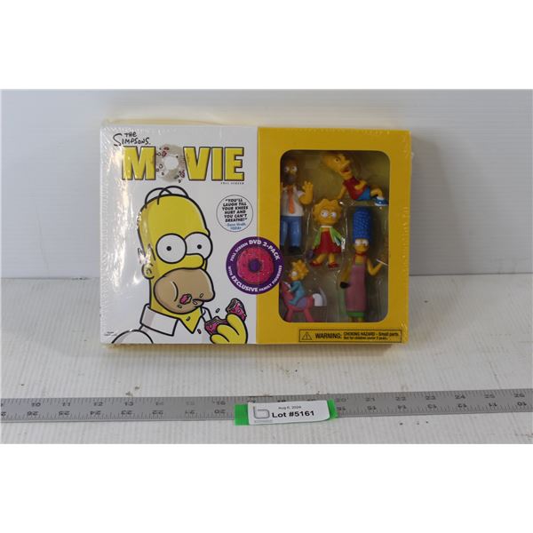 (5) Simpsons Movie Figurines Set Still Sealed, (2) Simpsons Movie DVD Pack