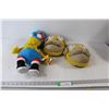 Image 1 : Simpsons Pair of Homer Slippers, Bart Wrestler Plushie Toy
