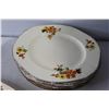 Image 10 : Meakin China (34) Assorted Plates and Trays, (3) Bowls, Large Tray, (6) Cups, Cream