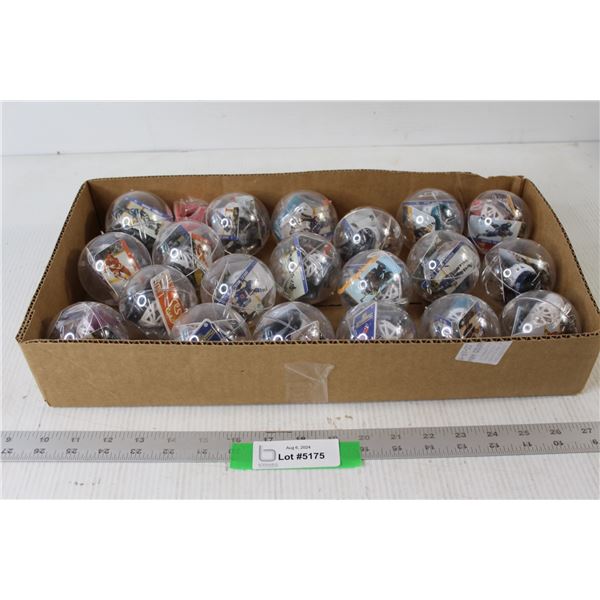 (20) Gumball Machine Capsules Mini NHL Hockey Goalie Mask Keychains