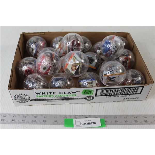 (20) Gumball Machine Capsules Mini NHL Hockey Goalie Mask Keychains