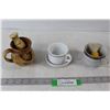 Image 1 : (3) Vintage Shaving Mugs, (2) Brushes