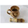 Image 4 : (3) Vintage Shaving Mugs, (2) Brushes