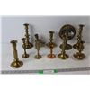 Image 1 : (10) Assorted Candle Holders, Vintage Personal Mirror