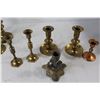 Image 3 : (10) Assorted Candle Holders, Vintage Personal Mirror