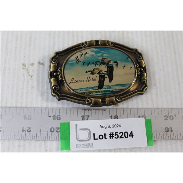 Lancer Hotel Geese Belt Buckle