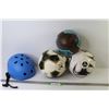 Image 1 : Youth Bicycle Helmet - (3) Soccer Balls