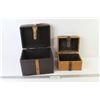 Image 1 : (2) Leather Wrapped Boxes