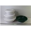 Image 1 : (3) Sterilite Plastic Bowls w/Lids - Green Plastic Bowls