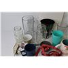 Image 3 : Assortment of Cups & Glasses - Cloth Measuring Tape - Cutting Board